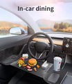 Draagbare tafel voor Tesla Model 3 / Y / S – stuurtafel voor laptop, inklapbare fronttafel om te werken en te eten (77,5 × 30 cm)