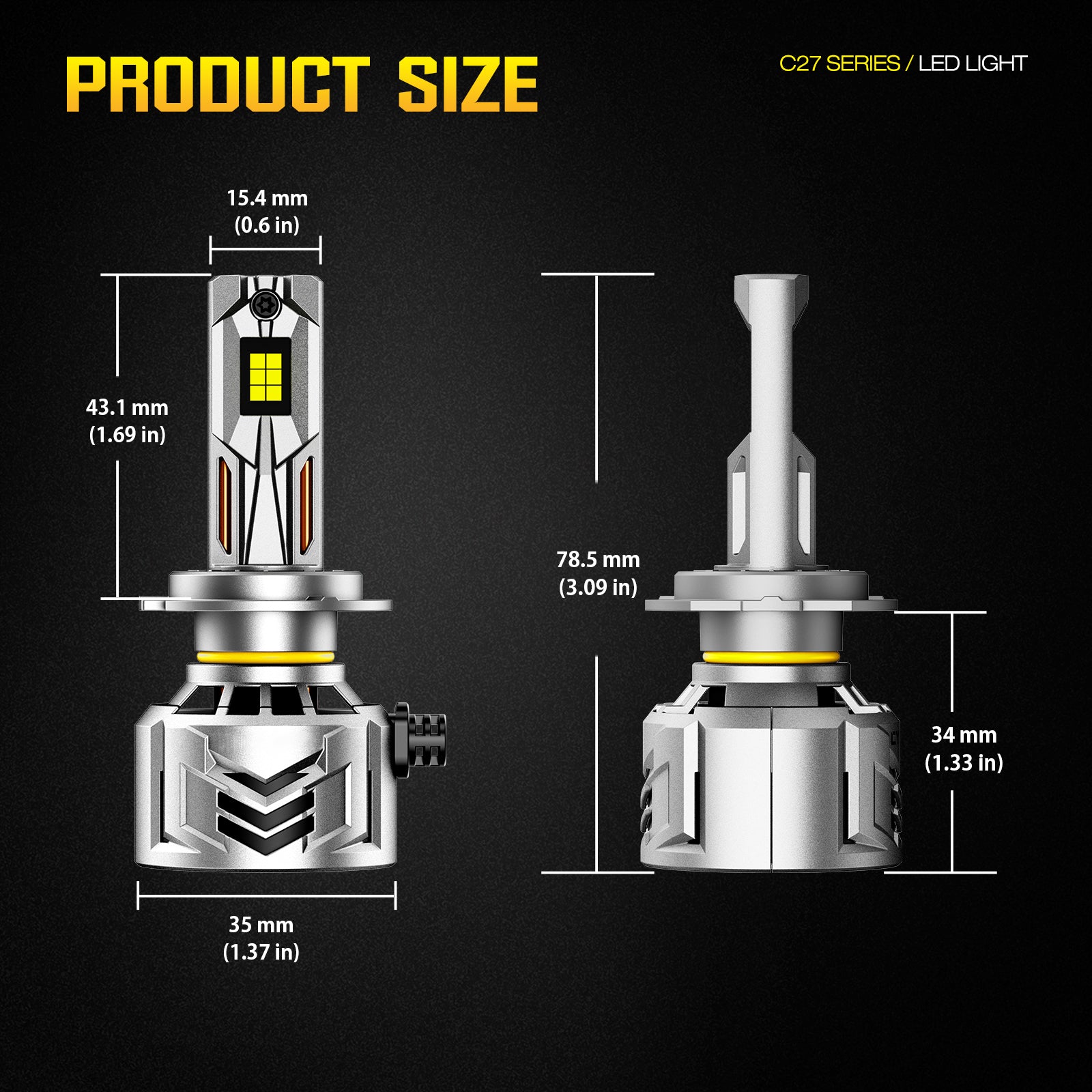 NOEIFEVO H7 Auto Světlometová Žárovka, 60 000 Lumenů, 240W, 6500K Bílá, IP68 Vodotěsná, 100 000 Hodin Životnosti, Abstrmní a Dálkový Světlo