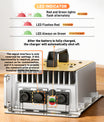 NOEIFEVO 51,2V 48V 16S Lithium LiFePO4 acculader, 58,4V 35A lader voor zonne-energiebatterijen, golfwagenaccu's, bootaccu's, waterdicht, 0V BMS-geactiveerd