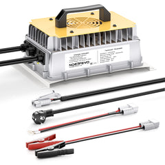 NOEIFEVO 58,4V 50A LiFePO4 nabíjačka pre 51,2V (48V) 16S LiFePO4 batériu, vodotesná, 0V BMS aktivovaná