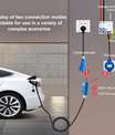 EV-Ladeadapter, CEE 32A modrá zásuvka na Schuko domácí konektor, pro 7kW 32A EV nabíječky