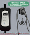 10Meters Portable Type 2 3.7KW 16A EV Charger, Home EV Charging Cable with Schuko