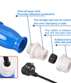 Adaptador de carga EV, de enchufe industrial CEE 32A azul a enchufe Schuko para electrodomésticos, para cargadores EV de 7kW 32A.