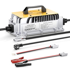NOEIFEVO 36V 38.4V LiFePO4 batterijlader, 43.8V 25A waterdichte lader voor golfwagen/boot/camper, met volledige bescherming
