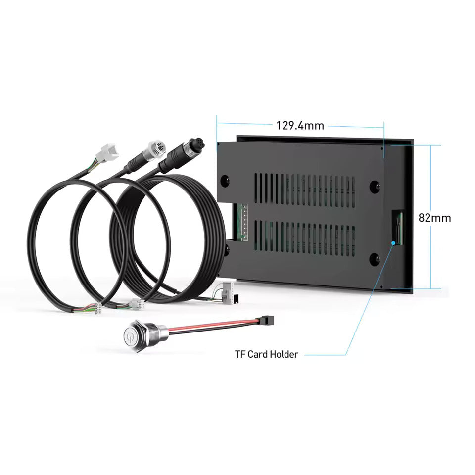 Displej baterie 4,3palcový LCD TFT obrazovka – Zobrazení napětí, proudu, stavu nabití (SOC) a teploty, dotyková obrazovka – Pro Jikong BMS (88,5 × 135,9 mm)