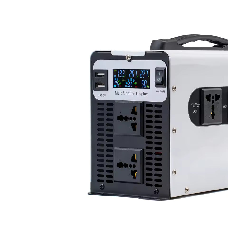 Inversor de onda senoidal pura 1500W/3000W DC 12V 24V 48V 60V 72V para AC 220V 50Hz, conversor para bateria solar e automotiva, com display LED