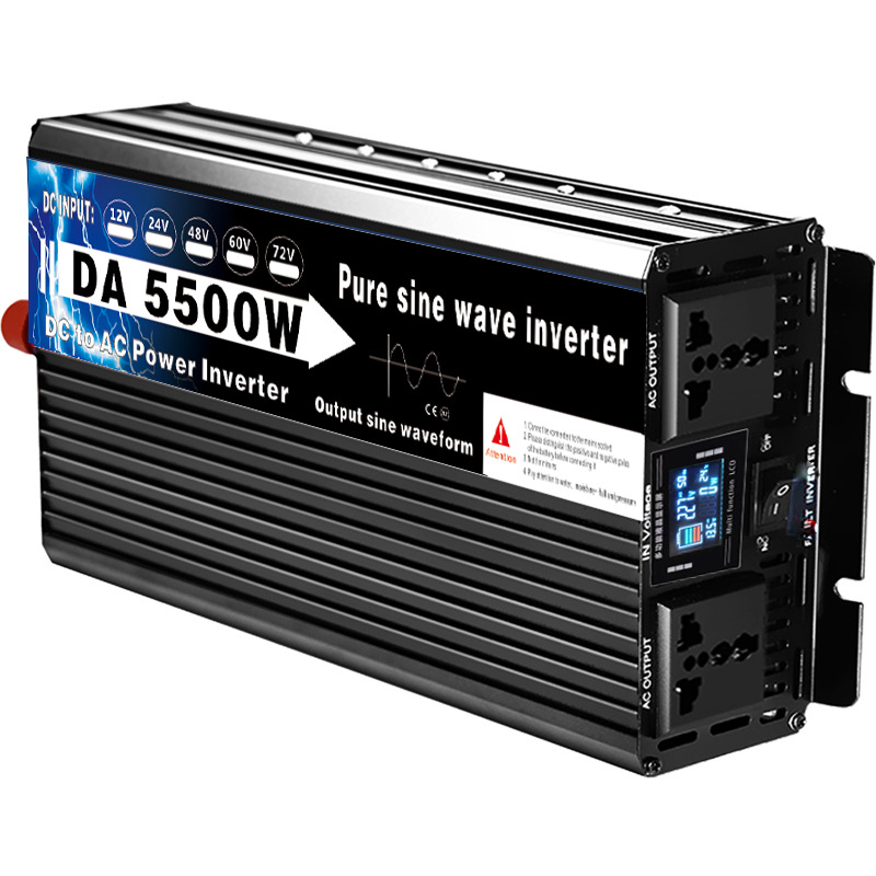 12V 24V 48V 60V 72V čistě sinusový měnič výkonu, 4000W 12000W solární automatický měnič napětí s dálkovým ovládáním