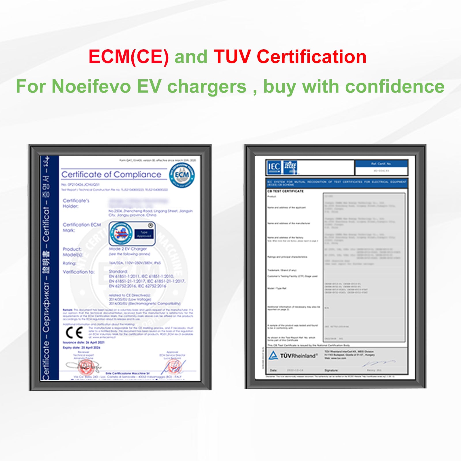 Noeifevo 22KW 32A 3 Phase EV Wallbox, caricabatterie di tipo 2 per veicoli elettrici, set completo