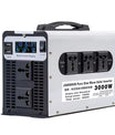 Inversor de onda senoidal pura 1500W/3000W DC 12V 24V 48V 60V 72V para AC 220V 50Hz, conversor para bateria solar e automotiva, com display LED