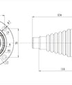 Noeifevo Type 2 stopcontact voor elektrische voertuigen, 16A/32A 1 fase/3 fase EV-laadcontactdoos