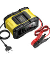 NOEIFEVO 10A Autobatterioplader, 12V 24V LiFePO4 oplader, batterilader, biloplader, intelligent batterilader med temperaturudligning til personbiler, lastbiler, motorcykler, plæneklippere.