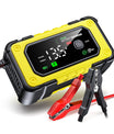 Caricabatterie per auto 7A, 12V Smart caricabatterie completamente automatico per veicoli con display LCD, adatto per auto, moto, tosaerba, barche e batterie marine