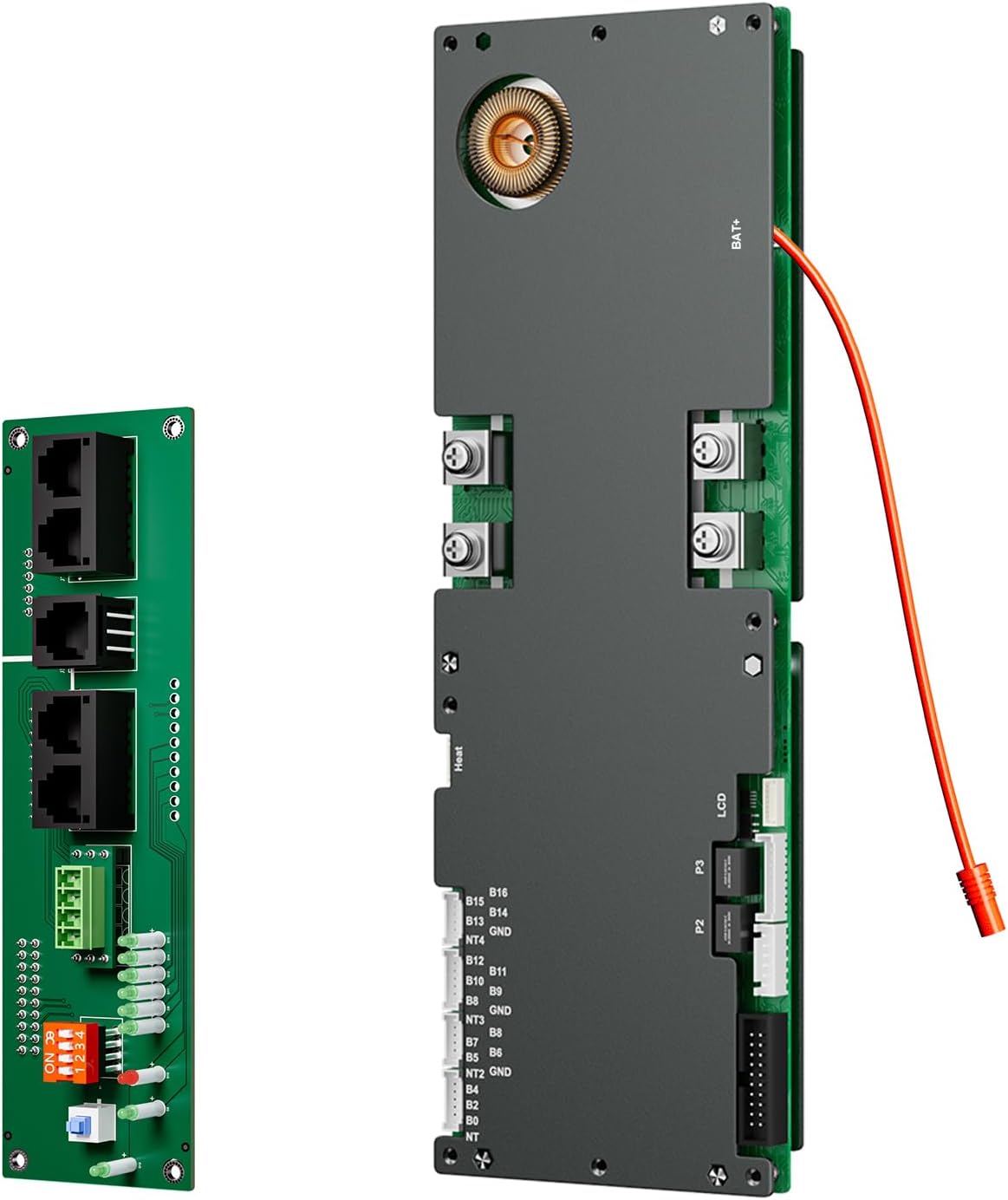 BMS 8S-16S 24V-48V 100A/150A Thuisenergieopslag BMS 1A/2A Actieve balans Geïntegreerde Bluetooth met RS485 CAN voor zonnestroomsysteem