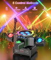 120W lavavalo 4-in-1 RGBW moving head -efekti, laservalo, heijastin, juhlavalaisin kaukosäätimellä Discoon, DJ:lle, baariin, syntymäpäiväjuhliin