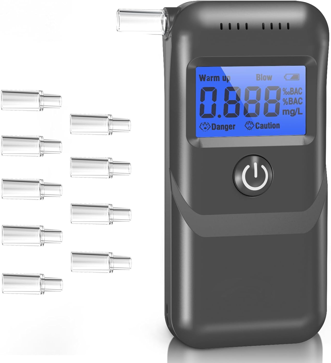 NOEIFEVO Alcoholtester, Professionele Ademtester met Digitale Blauwe LCD-Display, Ademalcoholtester met Hoge Nauwkeurigheid voor Persoonlijk en Professioneel Gebruik Thuis.