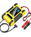 מטען סוללה לרכב, 12V 12A / 24V 6A מטען סוללות עופרת AGM LiFePO4, מטען לרכב, מטען סוללה חכם 7 שלבים עם תצוגת LED לרכבים, משאיות, אופנועים, מכסחות דשא.
