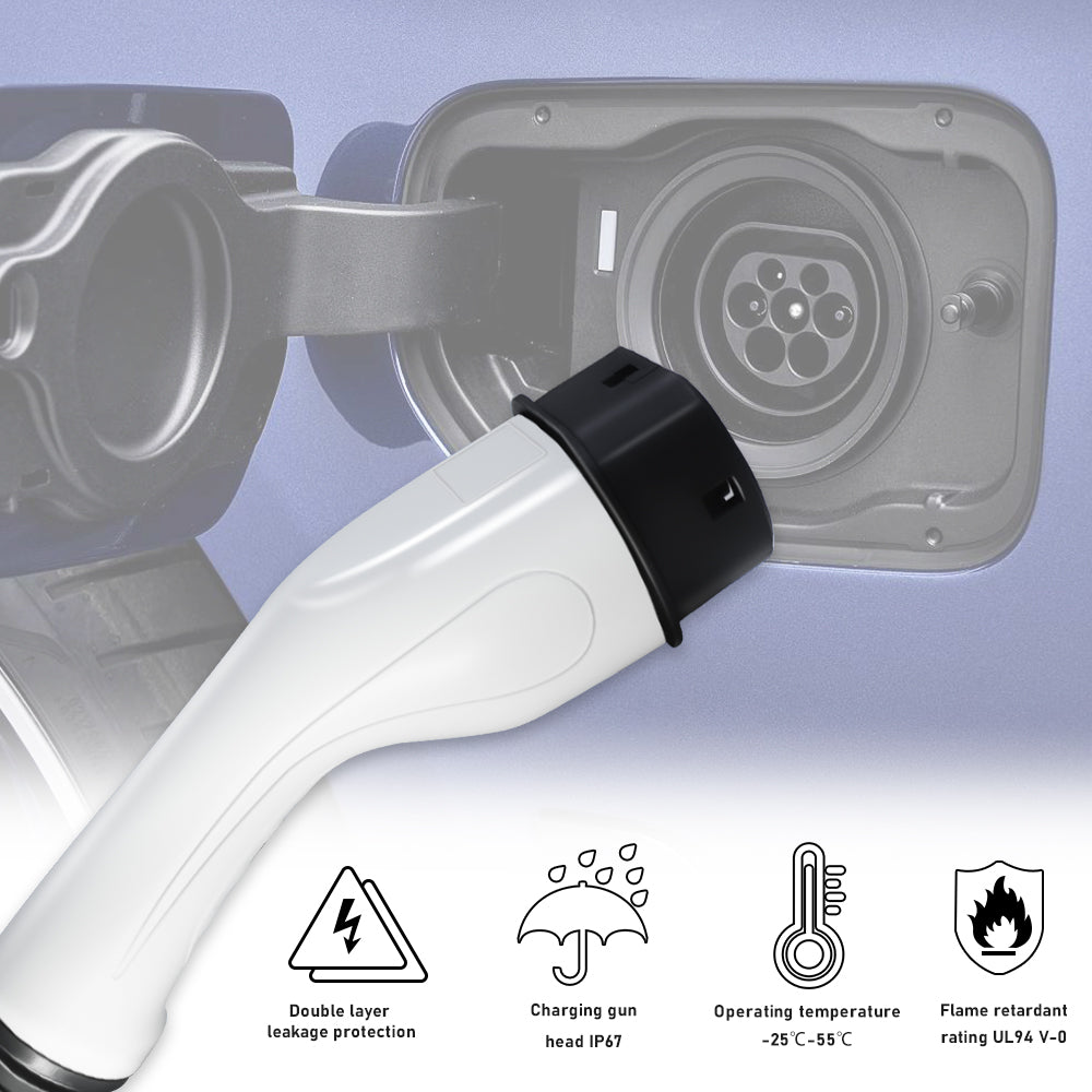 Carregador de veículos eléctricos Noeifevo, ficha de tomada tipo 2, 16A /32A, 1Fase/ 3Fases, conector de carregamento IEC 62196