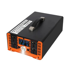 Inverter 5000W til 12000W ren sinus bølge spændingsomformer, 12V/24V/48V/60V/72V/96V til 230V, med LCD spændingsdisplay