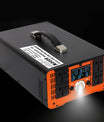 Inverter 5000W til 12000W ren sinus bølge spændingsomformer, 12V/24V/48V/60V/72V/96V til 230V, med LCD spændingsdisplay
