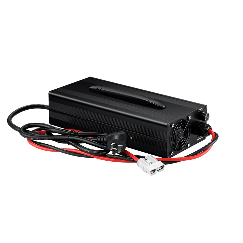 NOEIFEVO 29,2 V 5–50 A  Justerbart litium-LiFePO4-batterilader for 24 V, 25,6 V, 8S LiFePO4-batterier, LCD-display, lader for bobiler, trolling-motorer, båter og campingvogner