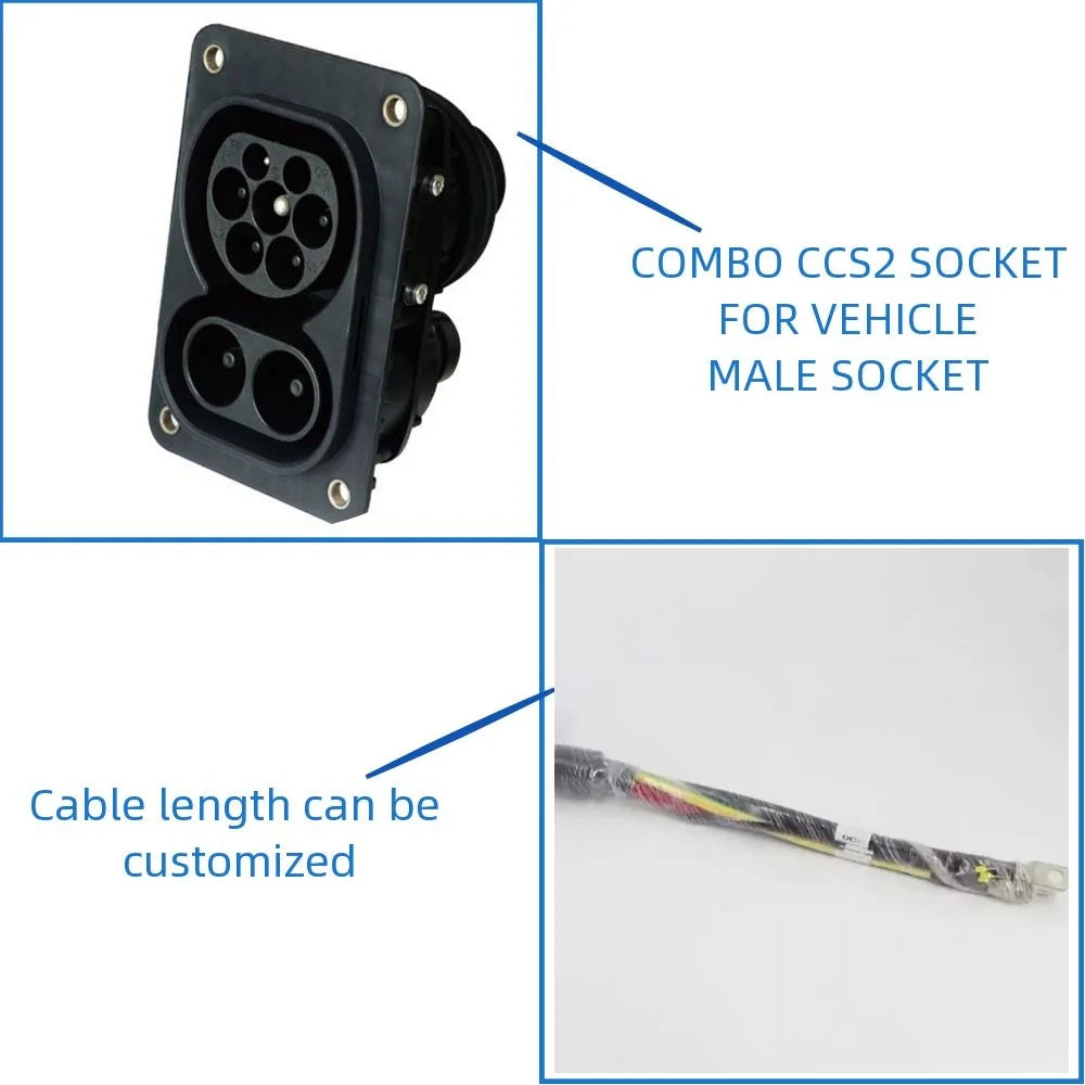 CCS2 Combo EV Steckdose für EVSE Elektroauto, 80A/125A/150A/200A CCS2 Steckdose