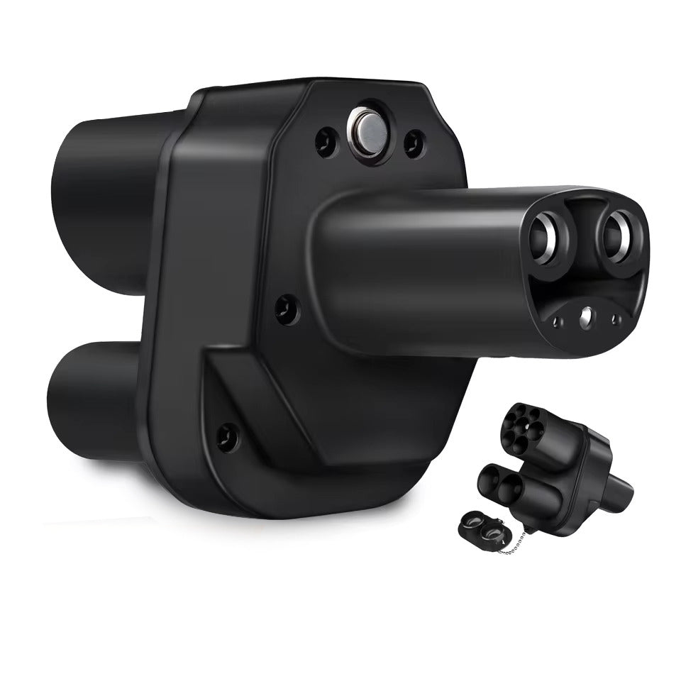 NOEIFEVO CCS2 och Typ 2 till Tesla NACS EV-laddadapter, AC 32A DC 400A, kompatibel med Tesla Model 3/X/Y, tillverkad i USA, CCS2 kombinerad adapter, stöder CCS2- och Typ 2-laddare