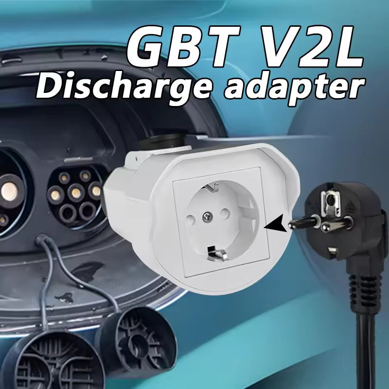 NOEIFEVO V2L-odpojovací adaptér pro elektromobily s GBT nabíjecím konektorem, GBT na Schuko zásuvku odpojovací adaptér pro čínská vozidla ZEEKR BYD