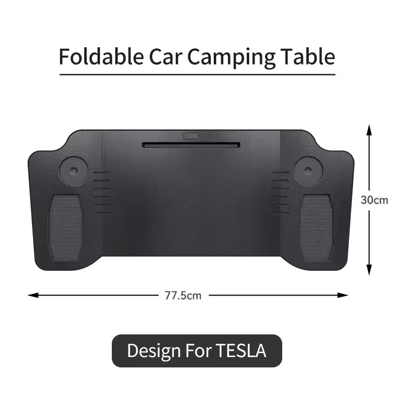 Draagbare tafel voor Tesla Model 3 / Y / S – stuurtafel voor laptop, inklapbare fronttafel om te werken en te eten (77,5 × 30 cm)