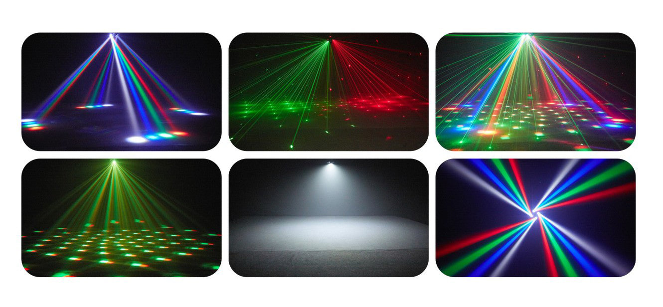 60W 4 Arm Partyleuchte, RGBW-LED-Bühnenleuchte mit Fernbedienung/DMX-Steuerung, Discolichter für Hochzeiten, Partys, KTVs, Clubs und Bars