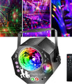 4-in-1-diskopallo – juhlavalaisin 64 kuviolla, musiikkiohjattu diskolamppu kaukosäätimellä, RGB-UV-strobovalo kotiin, baariin, klubille, ulos ja syntymäpäiväjuhliin