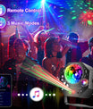 4-in-1-diskopallo – juhlavalaisin 64 kuviolla, musiikkiohjattu diskolamppu kaukosäätimellä, RGB-UV-strobovalo kotiin, baariin, klubille, ulos ja syntymäpäiväjuhliin