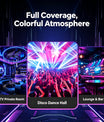 80W Disco Party Lichtanlage, RGBW LED Moving Head Scheinwerfer mit zwei beweglichen Köpfen, Fernbedienung, DMX512-DJ-Equipment, Bühnenbeleuchtung für Events, Clubs und Weihnachten