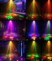 DJ Disco Partybeleuchtung, RGBW 4-in-1 Spezialeffekt-Muster-Laserlicht mit DMX512-Soundsteuerung, Bühnenbeleuchtung für DJ-Clubs, Partys, KTV, Bars, Veranstaltungen, Shows und Festivalpartys