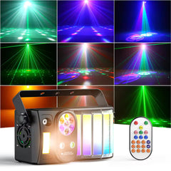 40W LED Partylicht, Bee's Eye 5-in-1-Effektlicht, RGB-Stroboskoplichtprojektor mit verschiedenen Mustern für Bühnenbeleuchtung für DJs, Discos, Partys und Hochzeiten
