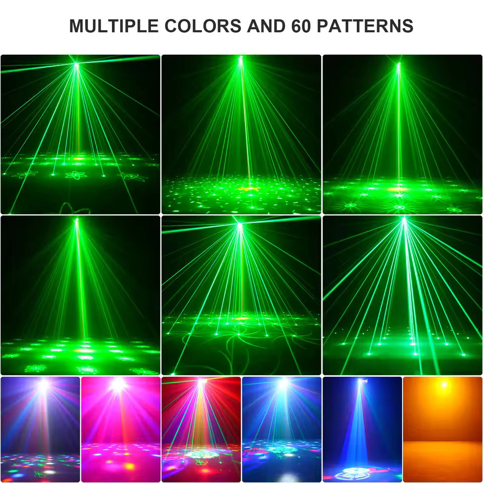 40W LED Partylicht, Bee's Eye 5-in-1-Effektlicht, RGB-Stroboskoplichtprojektor mit verschiedenen Mustern für Bühnenbeleuchtung für DJs, Discos, Partys und Hochzeiten