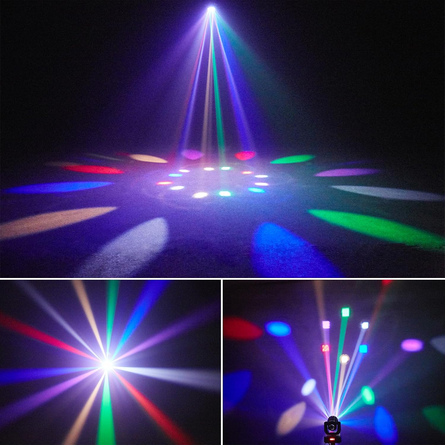Mini 30W Partylicht Moving Head RGB DMX512 Musiksteuerung Stroboskop Bühnenstrahler für DJ Disco Party Weihnachten