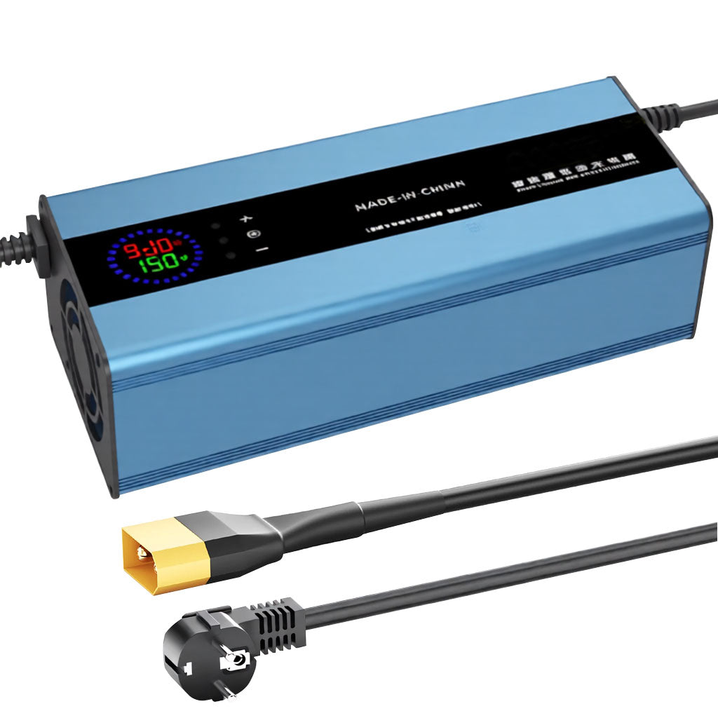 Cargador de litio LiFePO4 de iones de litio ajustable de voltaje de 42 V-88,2 V de NOEIFEVO de 15 A para baterías de 36 V, 48 V, 60 V, 72 V y 84 V