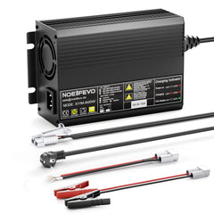 NOEIFEVO 58,4V 10A LiFePO4 batterilader for 51,2V(48V) 16S litiumbatteri for golfbiler, bobiler og elektriske fiskemotorer