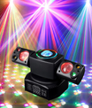 60W Moving Head Partylicht, 2-Arm RGBW Beam Disco-Partylicht mit Fernbedienung, DMX512 Bühneneffekt DJ-Licht für Veranstaltungen, Club, Weihnachten