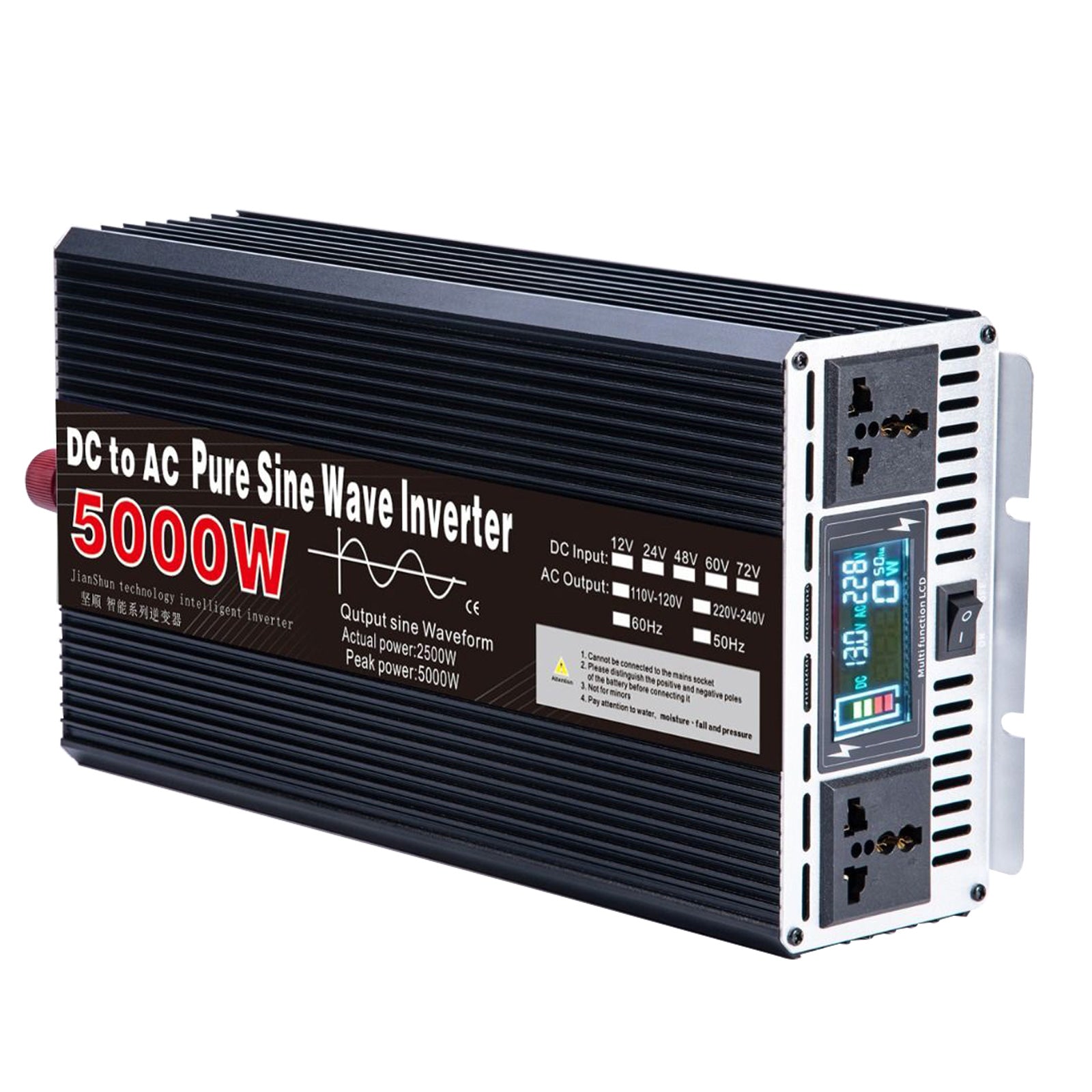 Pure Sine Wave Inverter DC 12V to AC110V 220V 3000W 4000W 5000W 6000W 8000W Voltage Converter Power Converter Solar Inverter